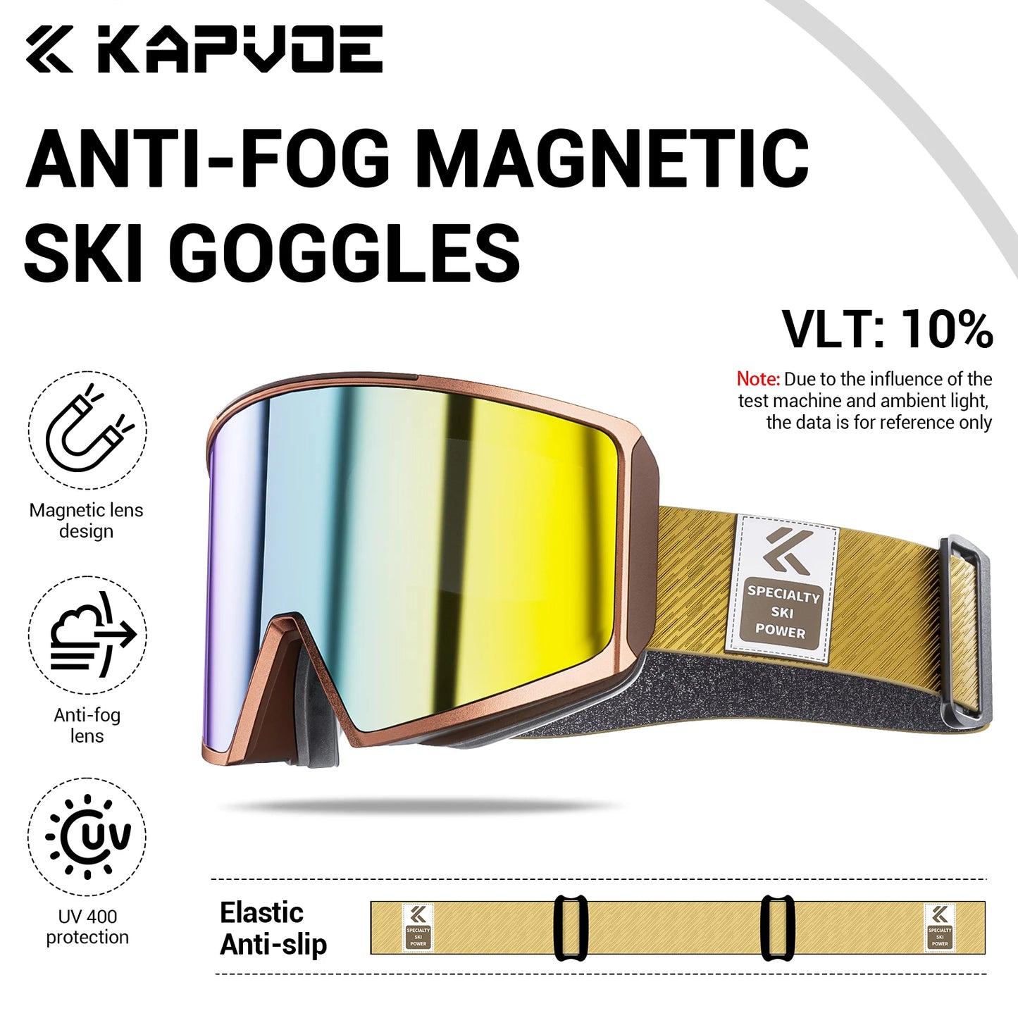 Kapvoe Occhiali Da Sci Fotocromatici E Maschera Da Snowboard Antiappannamento UV400 Per Uomo E Donna Occhiali Inverno