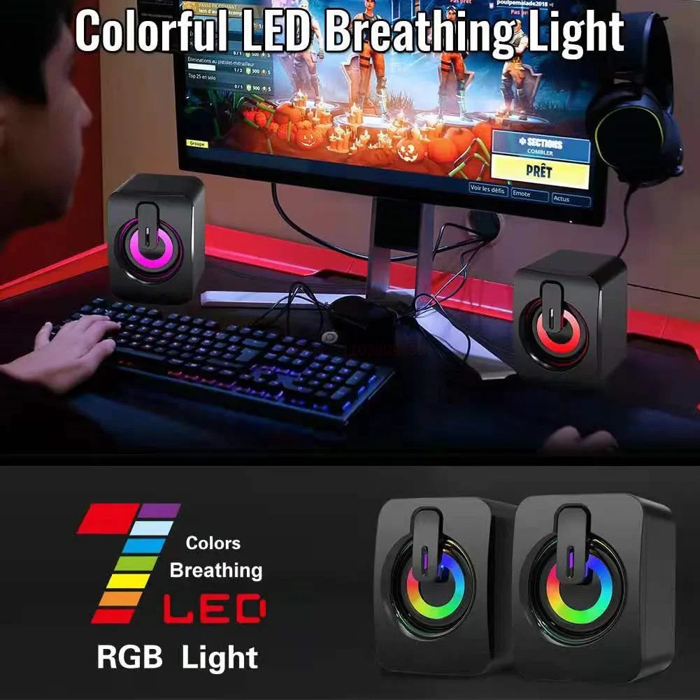 Ballena Altoparlante PC Stereo Ad Alta Fedeltà Con Microfono USB Cablato Ideale Per Gaming E Lavoro