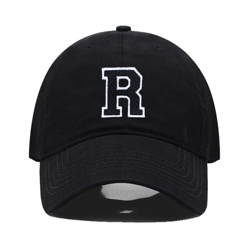 Berretto Da Baseball Unisex Ricamato Lettera AZ Cotone Morbido Alta Qualità Protezione Solare Snapback