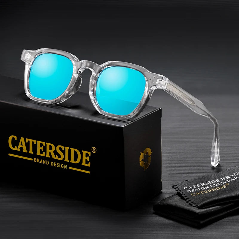 CaterSide Occhiali Da Sole Punk Unisex Con Montatura Quadrata Design Personalizzato Per Viaggi E Feste