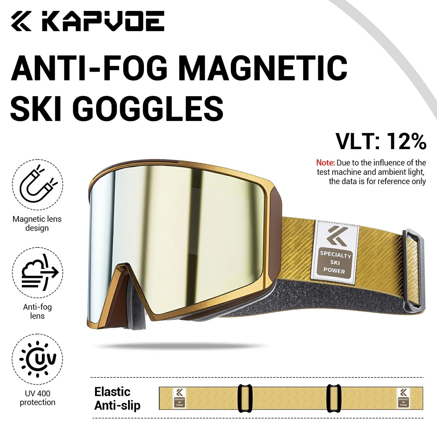 Kapvoe Occhiali Da Sci Fotocromatici E Maschera Da Snowboard Antiappannamento UV400 Per Uomo E Donna Occhiali Inverno