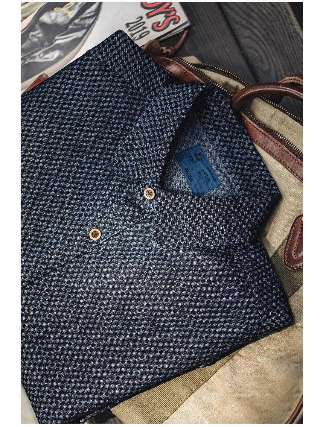 Camicia Jeans Quadri Retrò Da Uomo Con Maniche Lunghe E Giacca Monopetto Con Risvolto Ampio Versatile Primavera Autunno
