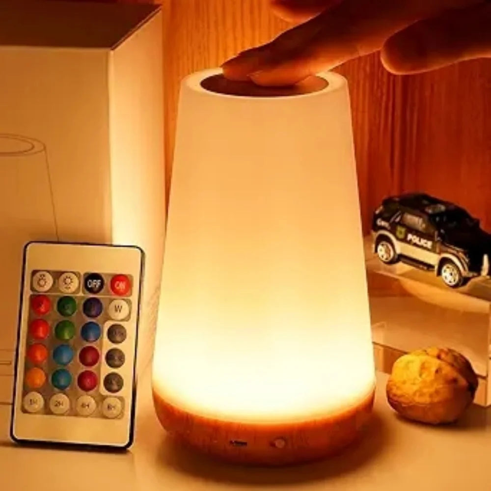 Lampada Tattile Dimmerabile Ricaricabile USB Da Comodino Da Tavolo Portatile Per Camera Da Letto 13 Colori RGB