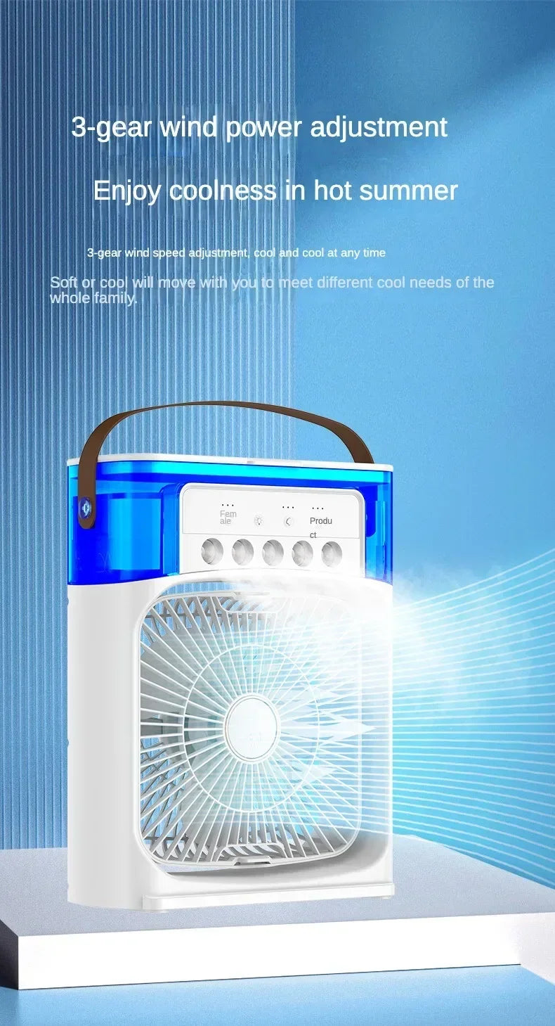 Ventilatore Umidificatore Portatile Per Uso Domestico Condizionatore Aria Tre Velocità Raffreddamento