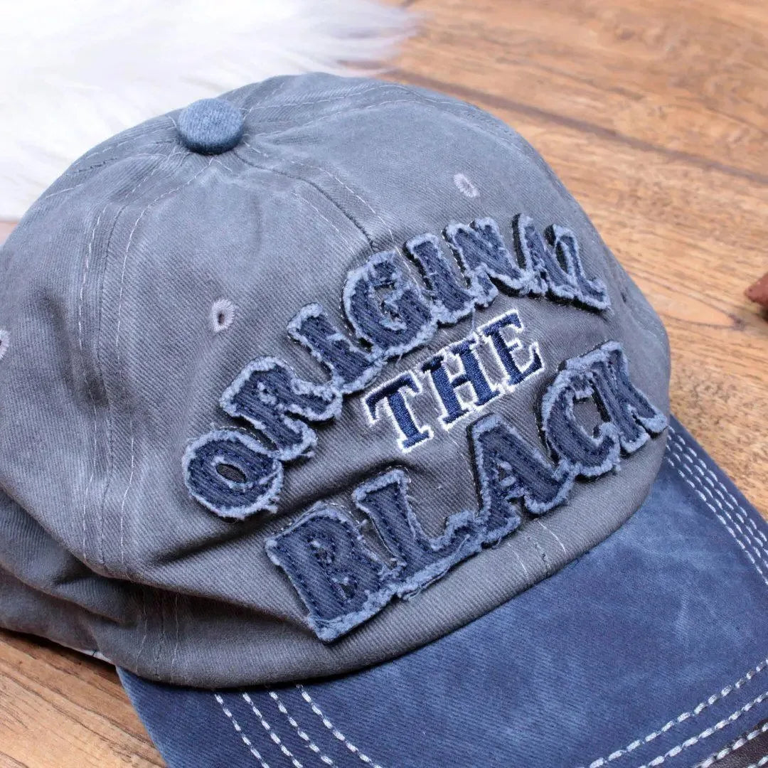 Berretto Da Baseball Vintage Unisex Cotone Lavato Ricamo Lettera Nera Berretto Casual Da Esterno