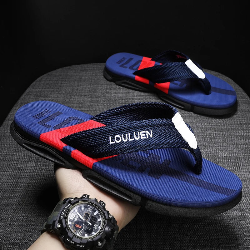 Infradito da Uomo di Moda Alta Qualità Pantofole da Spiaggia Antiscivolo Traspiranti Casual Estive