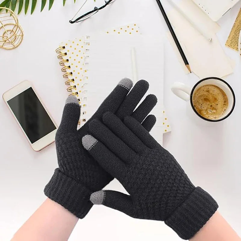 Guanti Invernali Foderati Unisex Compatibili Touch Screen Elastico Ispessito Caldi E Resistenti Al Freddo