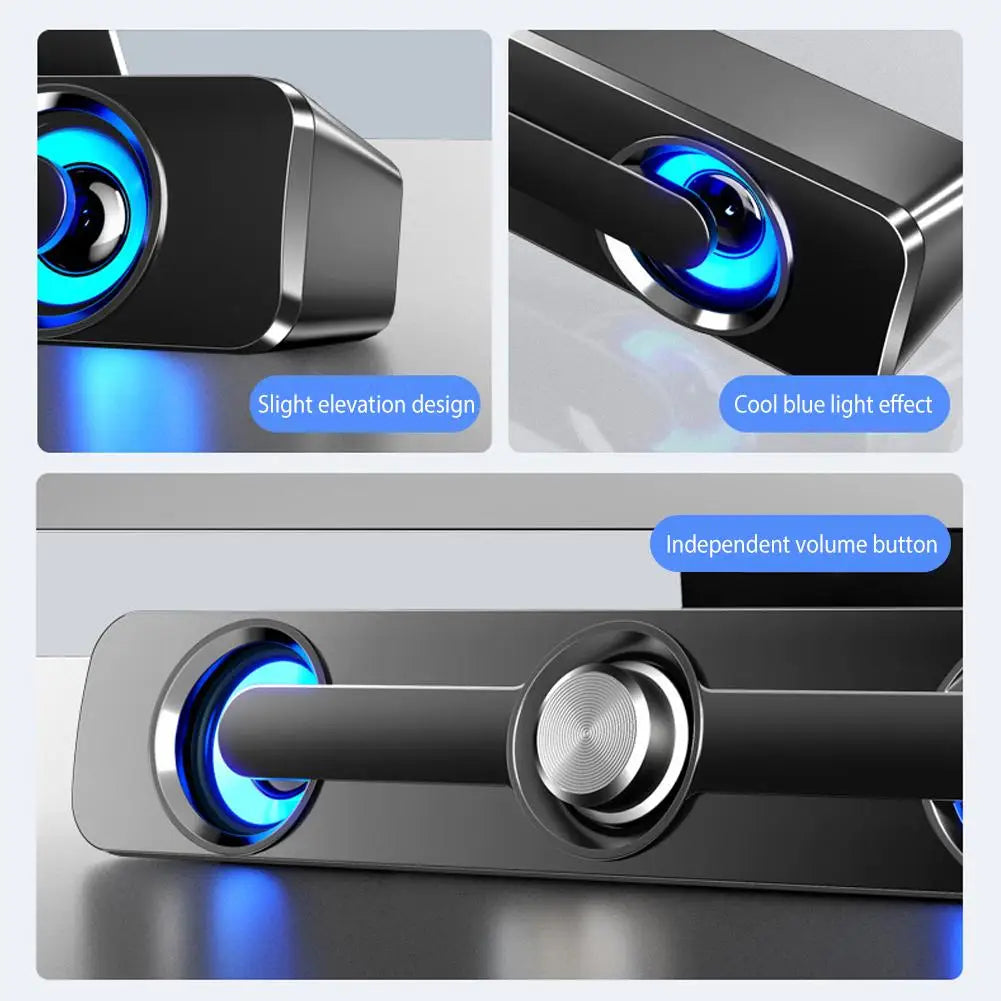 Salange Bar Sound PC Bluetooth USB Cablata Con Aux 3,5 Mm Per Proiettore Laptop Telefono Computer