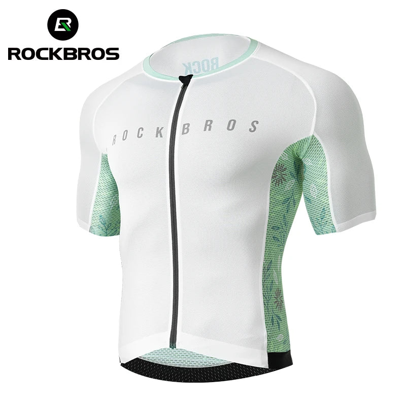 Maglia Da Ciclismo RockBros MTB Uomo Abbigliamento Estivo Traspirante Con Cerniera YKK Alta Qualità