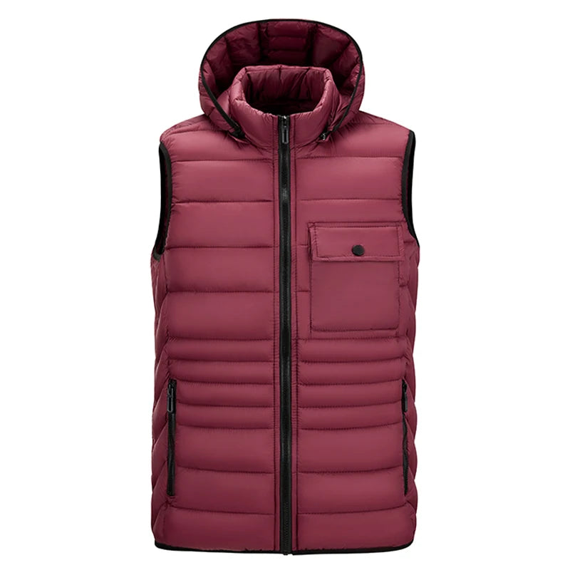 Gilet Termico Impermeabile Uomo CHRLCK per Trekking Campeggio Caccia Sci Pesca Invernale Taglia Grande Caldo e Leggero