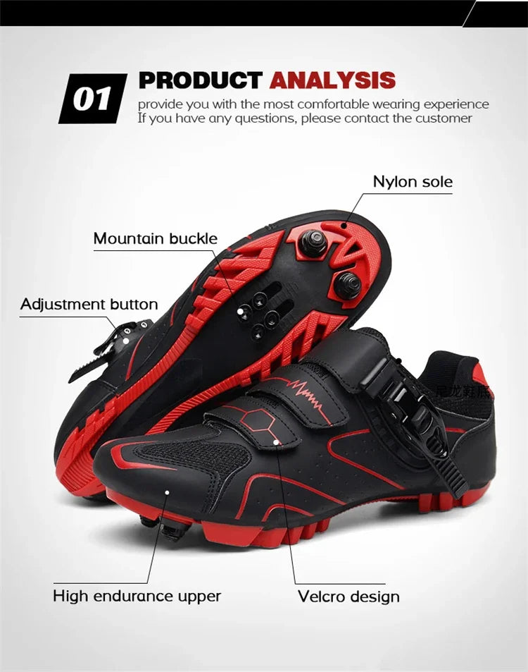 Scarpe Da Ciclismo MTB Da Uomo Traspiranti Antiscivolo Con Tacchetti Sportivi Professionali