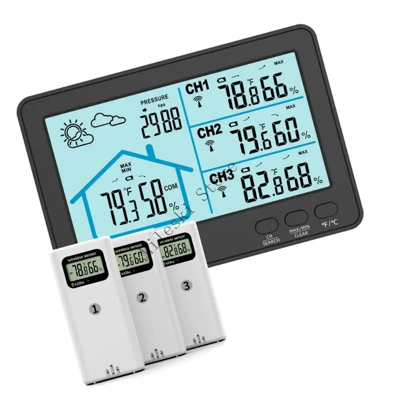 Igrometro Wireless J60C Con Telecomando A Distanza Schermo Da 5 Pollici Ad Alto Contrasto Per Sistemi Di Monitoraggio