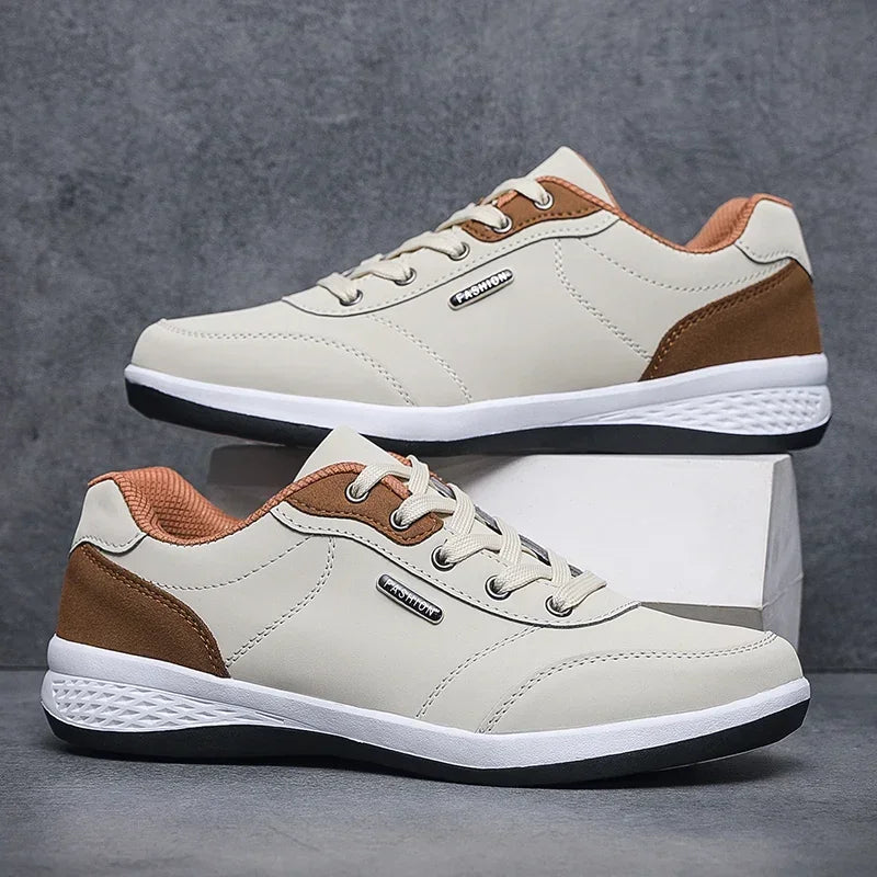 Scarpe Da Uomo Impermeabili Primavera Autunno Sneakers Da Passeggio In Pelle Antiscivolo Per Tempo Libero