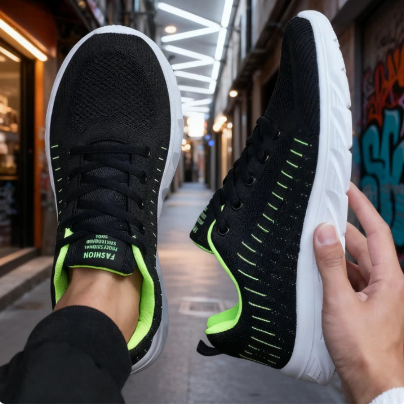 Scarpe Da Ginnastica Da Corsa In Maglia Uomo Traspiranti Leggere Antiscivolo Suola Morbida Scarpe Da Passeggio