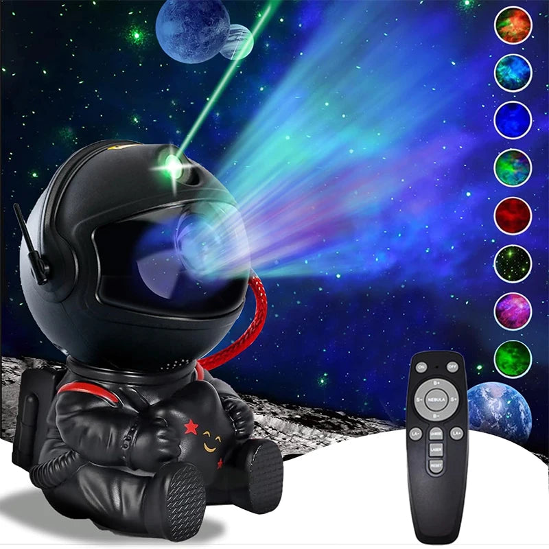 Proiettore di Stelle Astronauta Luce Notturna Galassia Lampada Notturna per Bambini Nebulosa Regalo di Compleanno