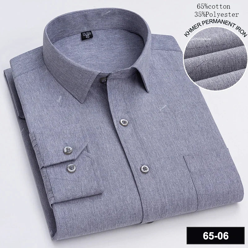 Novità Camicia Da Uomo Slim Fit Maniche Lunghe Formale Con Tasca Singola In Morbido Cotone Scozzese Per Ufficio