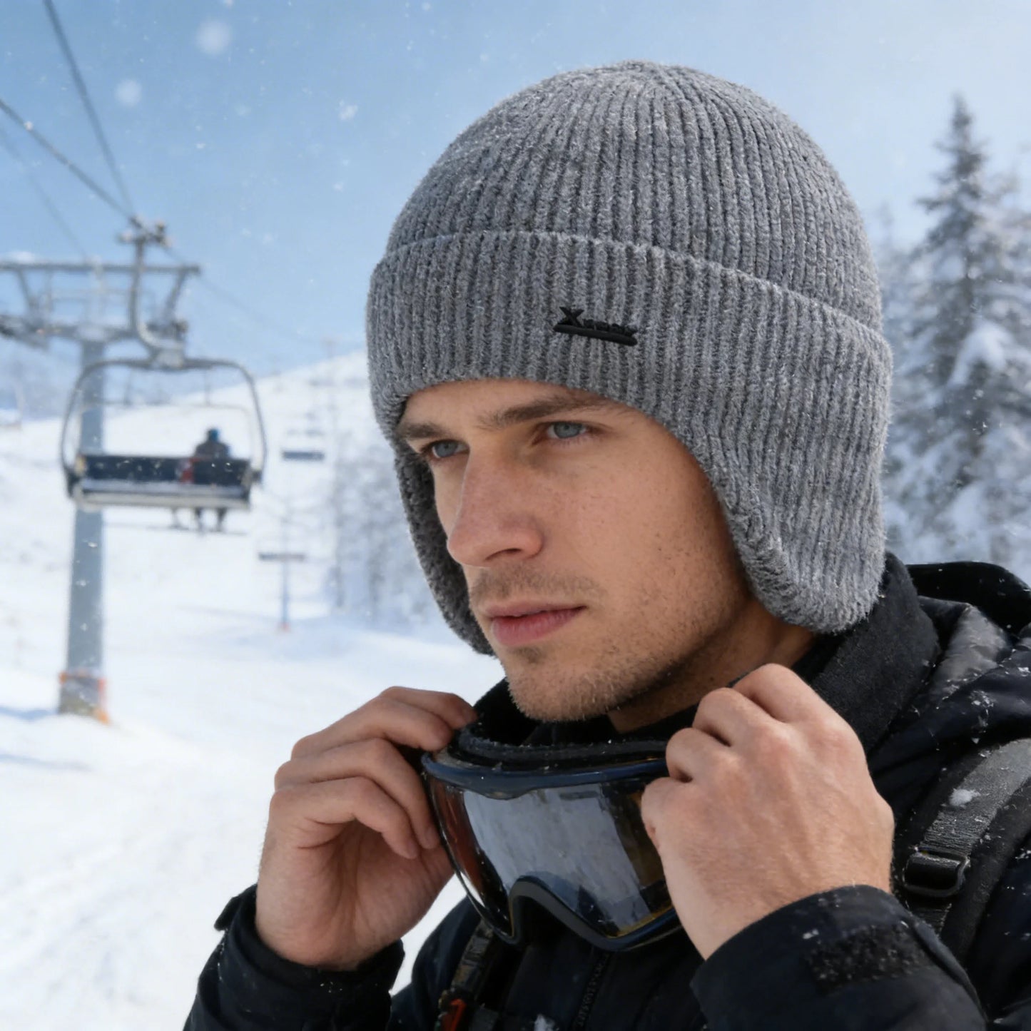 Cappello Invernale Da Uomo Con Paraorecchie Caldo In Pile Berretto Morbido Lavorato A Maglia Sportivo Da Sci All Aperto