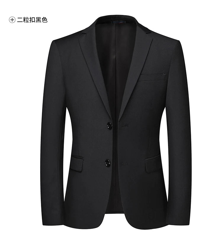 Blazer Da Uomo Tinta Unita In Stile Britannico Per Lavoro Professionale E Cerimonie Eleganti
