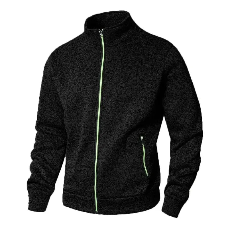 Felpe Da Uomo Autunnali Con Cerniera Cardigan Cappotti Manica Lunga Da Esterno Streetwear Dolcevita Oversize Caldo