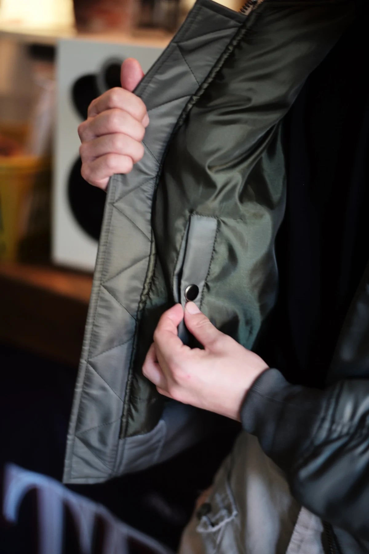 Cappotto Invernale MA1 Verde Salvia Pilota Nylon Imbottito Bomber Vintage Uomo Giacca Da Volo Giappone