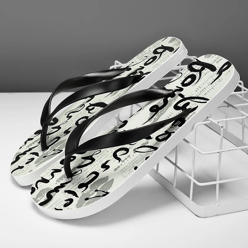 Infradito Da Uomo Antiscivolo Con Suola Morbida Clip Antiscivolo Design Pittura Cinese Sabbia Da Spiaggia