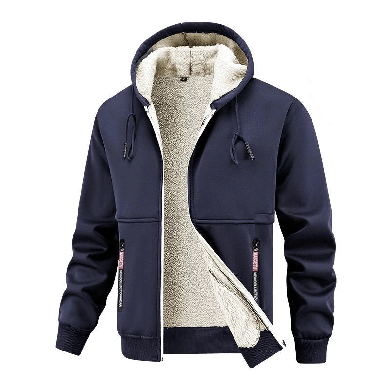 Felpa con Cappuccio per Animali in Pile Foderata Sherpa Spessa Giacca con Cerniera Pesante