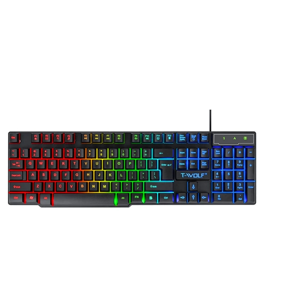 Tastiera Cablata 100 Percento Layout Europeo Multilingue ISO Retroilluminazione Multicolore Per Gaming Ufficio Desktop