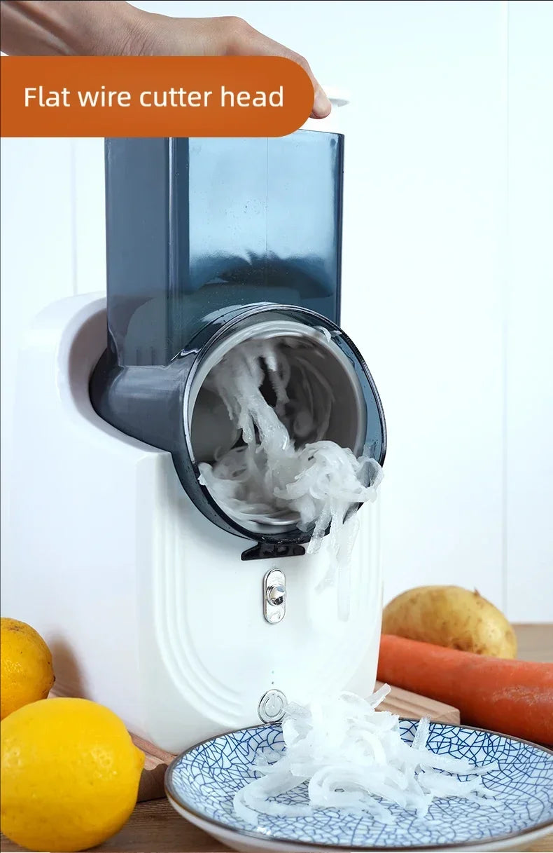 Affettatrice Di Verdure Multifunzione Per Cucina Domestica Elettrica Con Trituratore Automatico