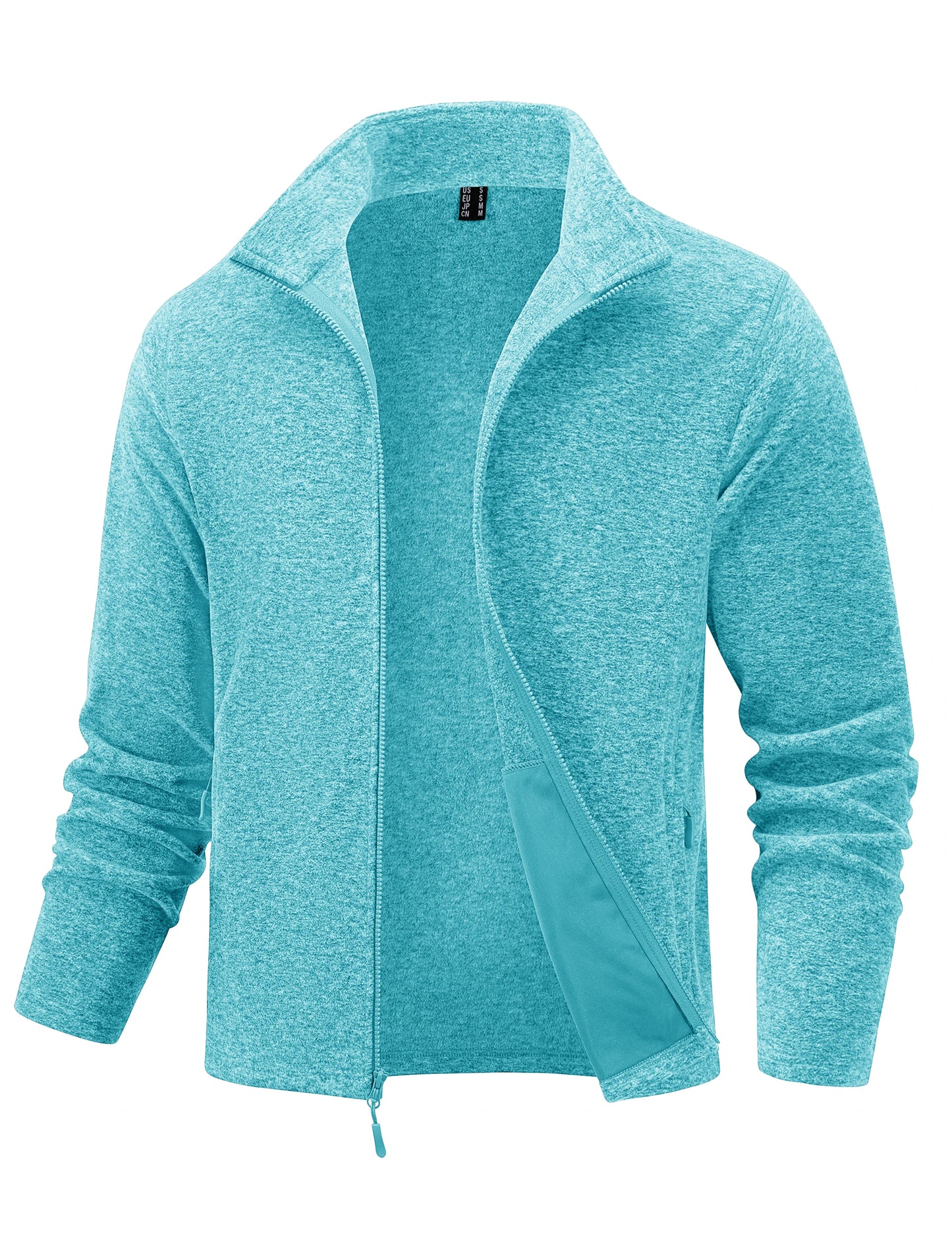 Giacche In Pile Leggere Uomo Con Colletto Alla Coreana Zip Intera Primaverile Sportiva Con Tasche Capispalla