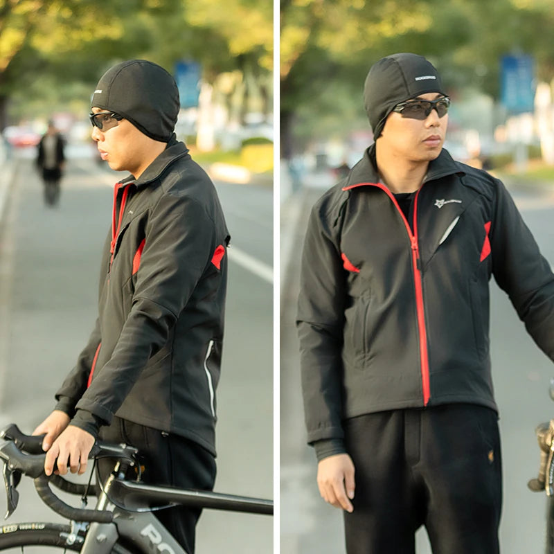 Rockbros Cappello In Pile Da Ciclismo Invernale Antivento Per Uomo Berretto Sportivo Da Esterno Caldo Per La Testa