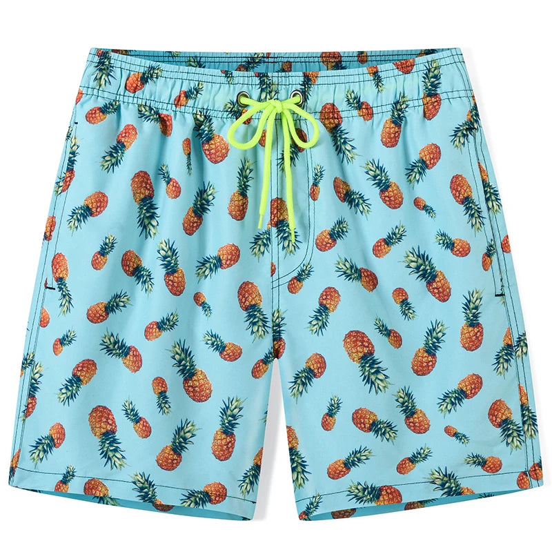 Datifer 2026 Pantaloncini Da Uomo Estivi Con Stampa Surf In Poliestere Quick Dry Fodera In Rete Traspirante