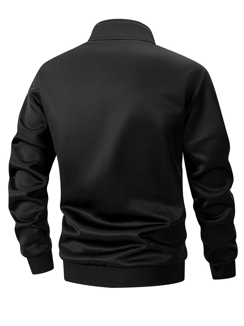 Giacca Sportiva Patchwork Colorblock Da Uomo Con Tasca Kanga Autunno Inverno Foderata In Pile Calda Con Cerniera