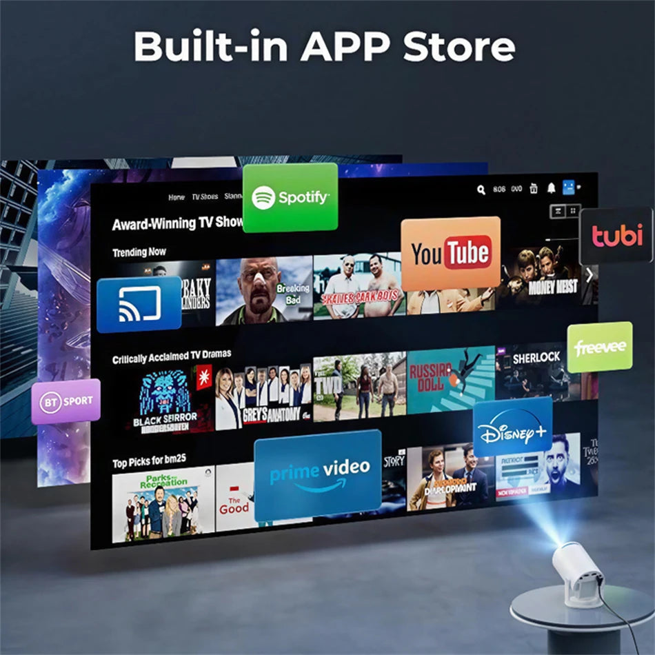 Nuovo Proiettore HY300 2026 4K Android 11 WiFi 6 290 ANSI Allwinner H713 BT5.0 Portatile per Esterni Cinema