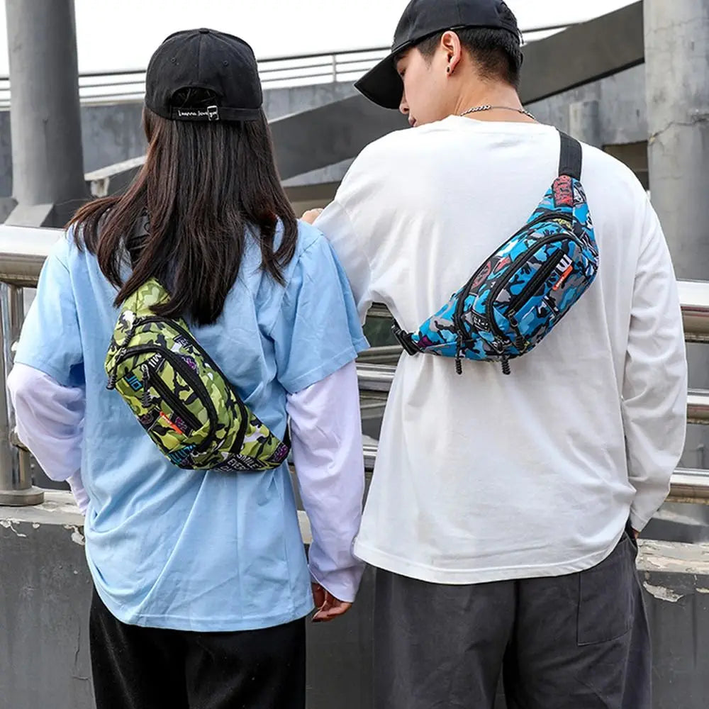 Marsupio Impermeabile Da Esterno In Tela Alta Capacità Stile Coreano Per Sport All Aperto Banana Bag Uomo Donna