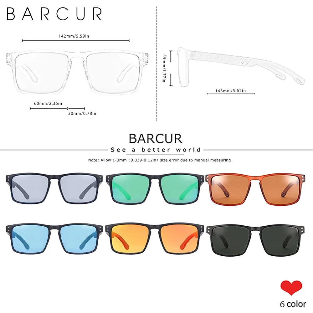 Barcur Occhiali Da Sole In Legno Naturale Polarizzati UV400 Per Uomo Lusso Design Originale Elegante