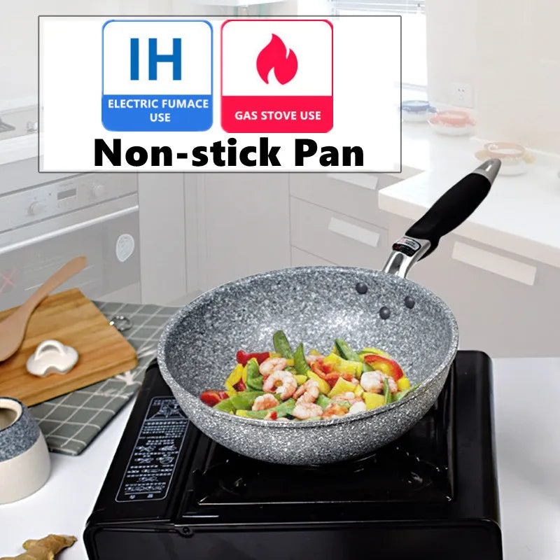 Padella 28/26/24/20cm padella Wok padella antiaderente padella calderone fornello a induzione padelle padella per Pancake padella per uova fornello a Gas casa