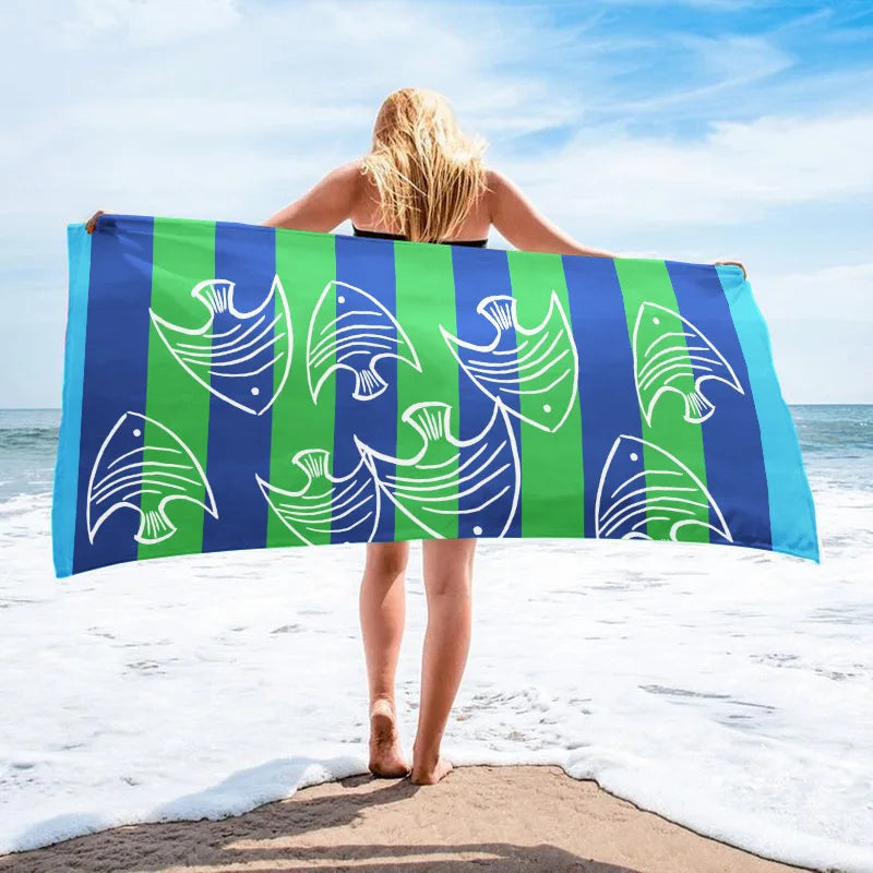 Asciugamano Da Spiaggia In Microfibra Ultra Assorbente Con Asciugatura Rapida Per Adulti Viaggiatori Compagno Avventura