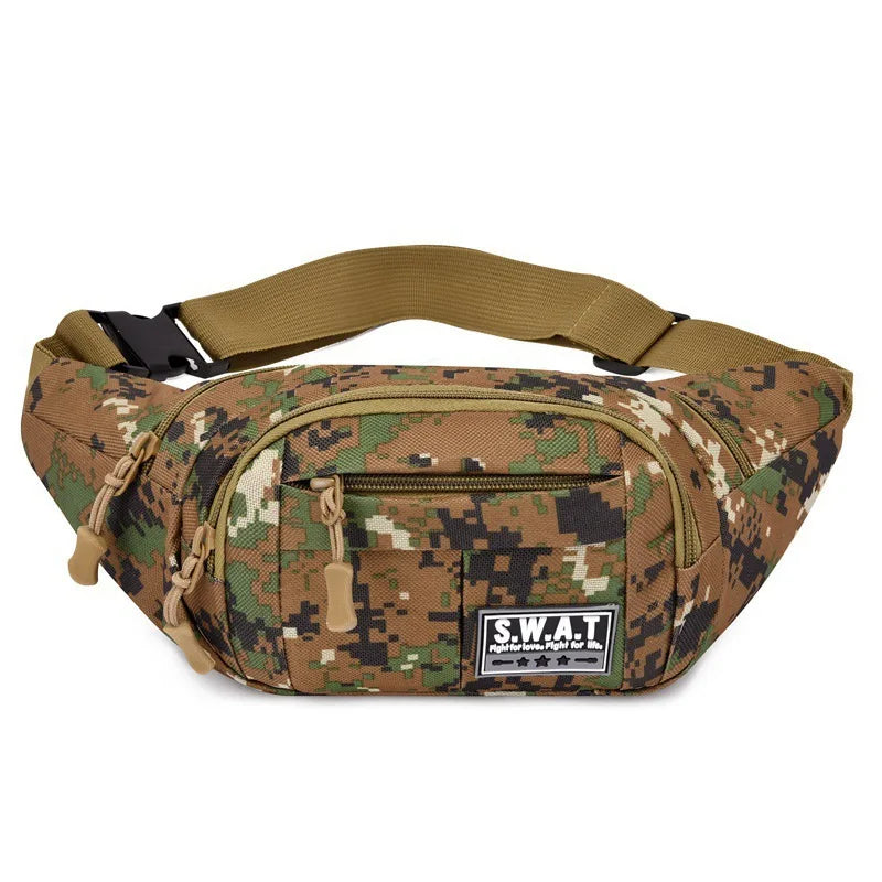 Nuovo Marsupio da Uomo Multistrato con Quattro Cerniere Borsa da Petto per Sport Outdoor e Tempo Libero