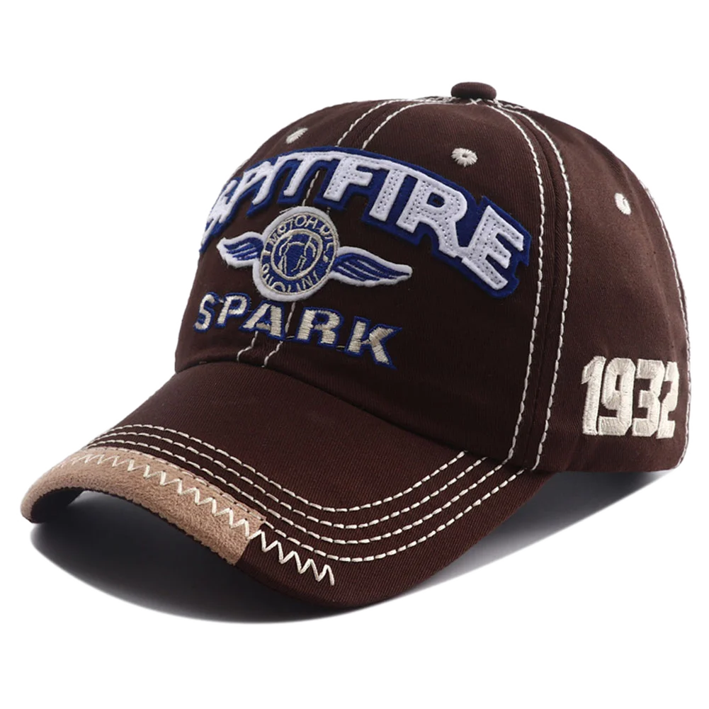 Berretto Da Baseball In Cotone Lavato Con Lettera Ricamata Spark 1932 Snapback Unisex Moda Casual Con Visiera Retro