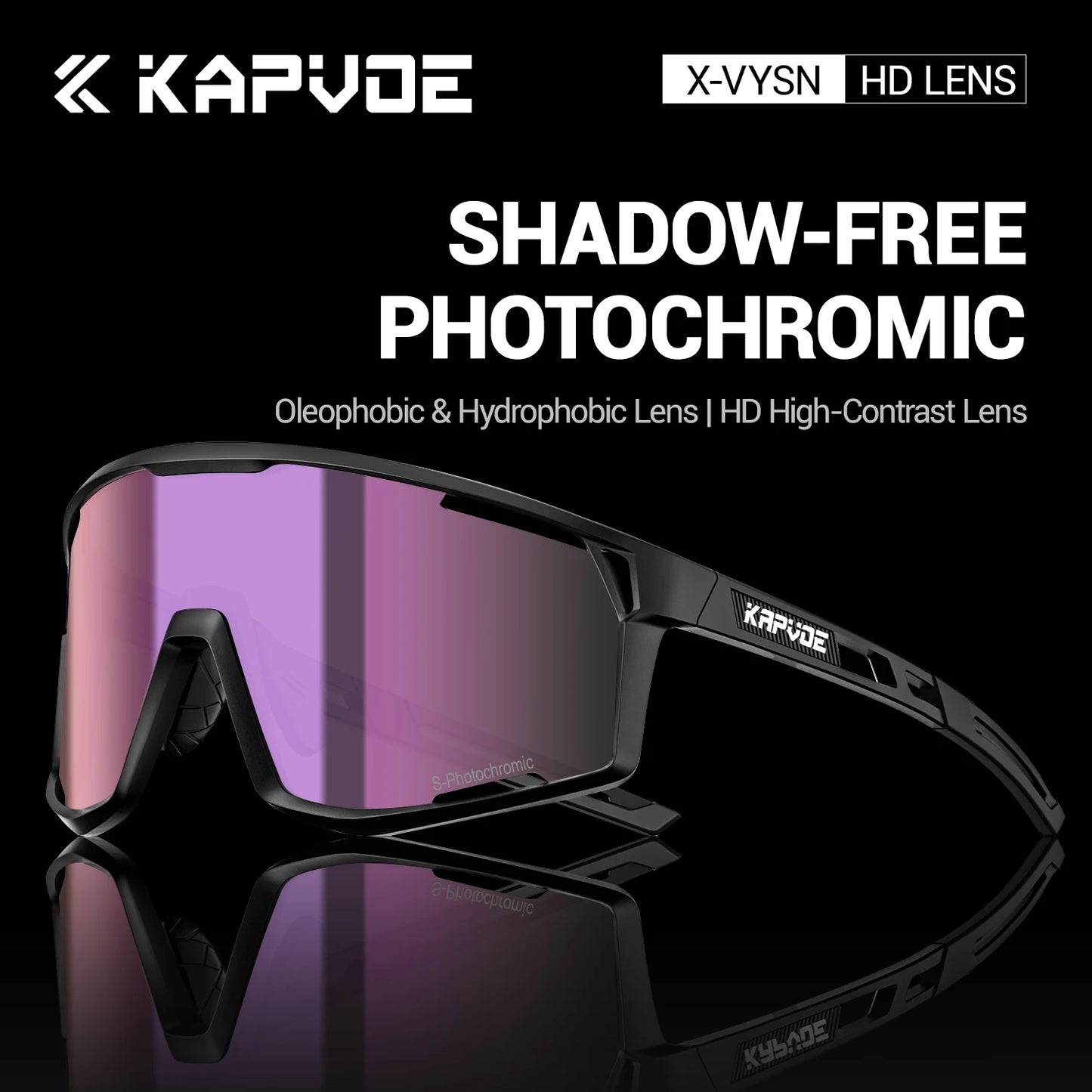 Kapvoe Occhiali Da Sole Fotocromatici Per Ciclismo UV400 Uomo Donna Esterni MTB Strada Escursionismo Occhiali Da Bici