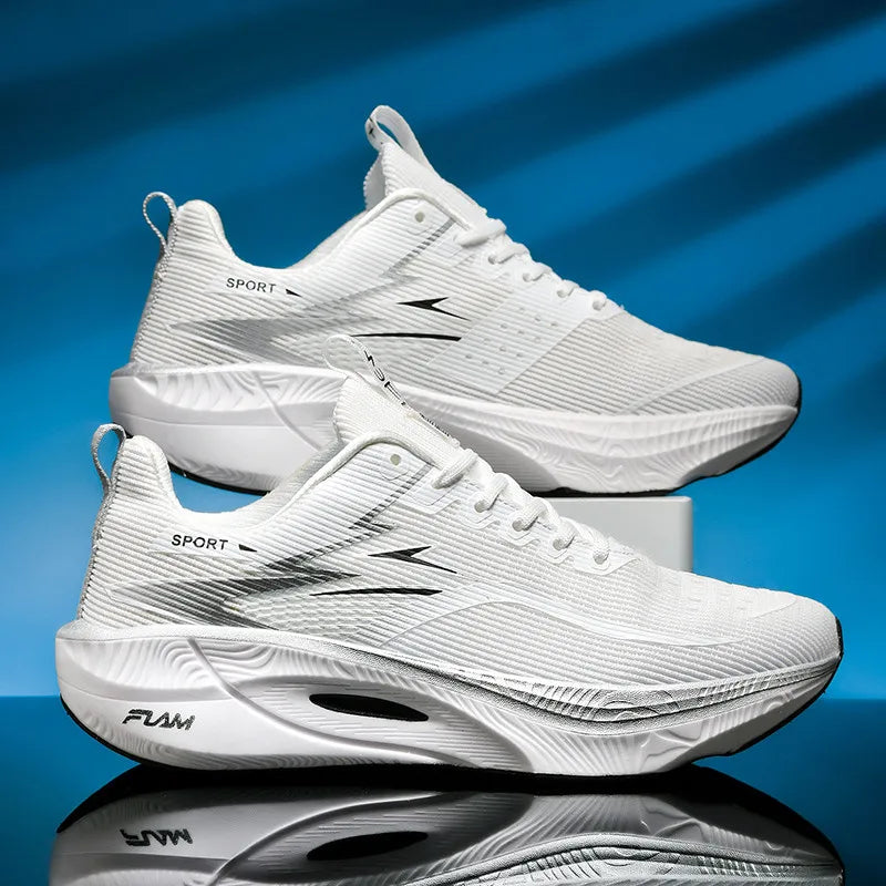 Scarpe Da Corsa Marathon Uomo Traspiranti Leggere Con Cuscino Aria Antiscivolo In Carbon Board