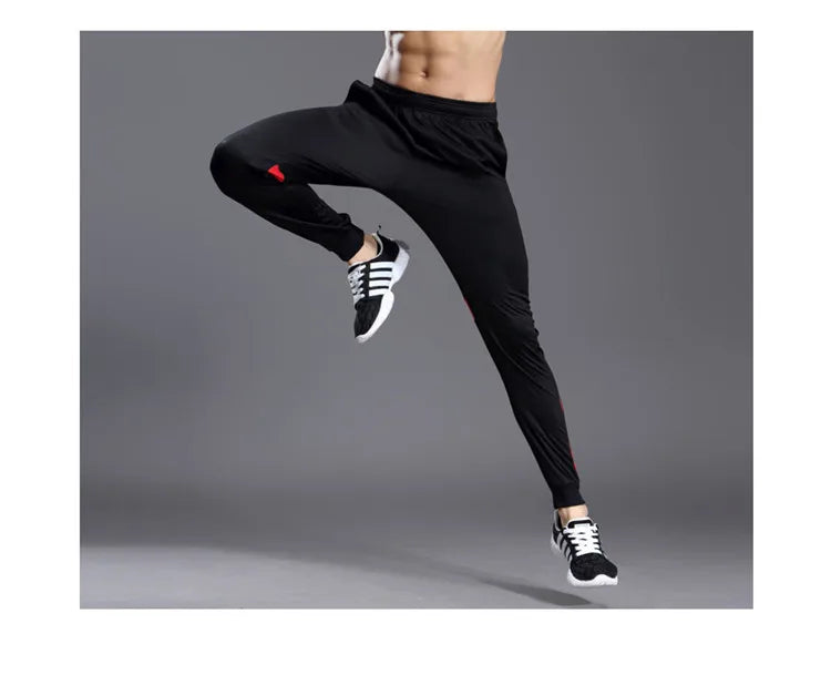 Pantaloni sportivi da corsa da uomo con tasche con cerniera Pantaloni da jogging da calcio Pantaloni sportivi da allenamento Pantaloni da calcio da basket Pantaloni da allenamento da uomo