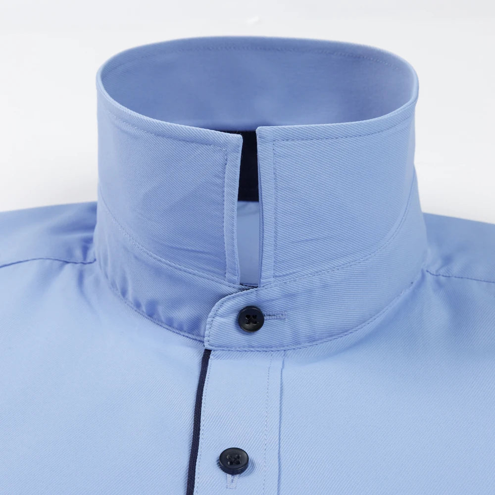 Camicie Da Uomo Eleganti Payel Semi Formale A Maniche Lunghe Con Abbottonatura E Cuciture A Contrasto