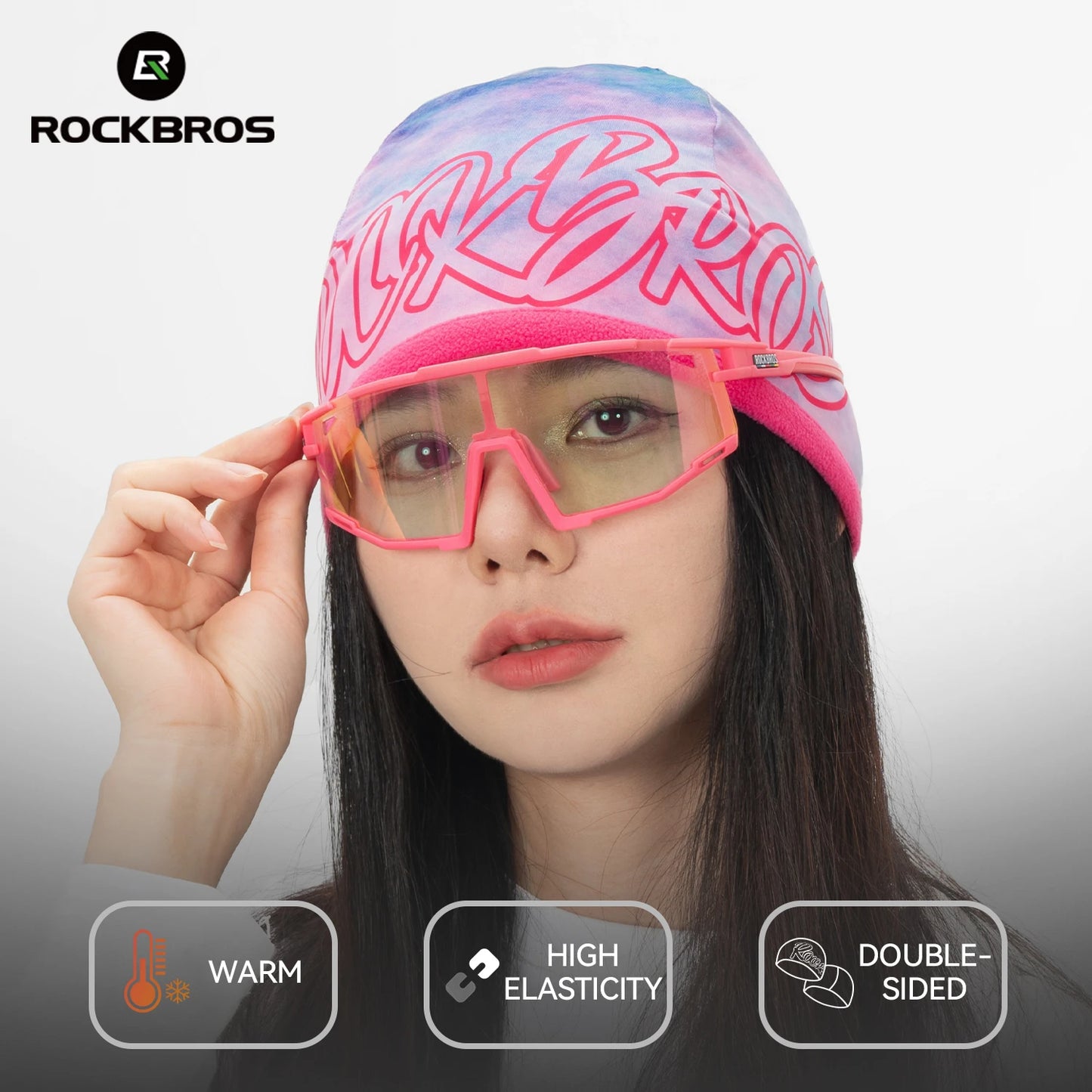 Rockbros Cappello Da Ciclismo Autunno Inverno Antivento Caldo Pile Spazzolato Doppio Da Indossare Unisex Per Pendolari