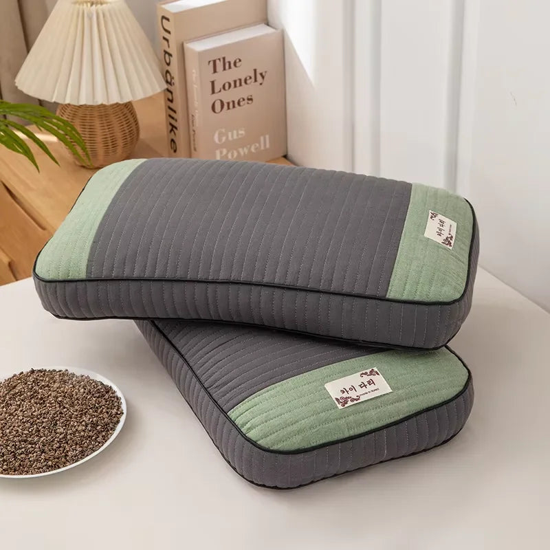 Cuscino Sobakawa In Grano Saraceno Con Cotone Organico Dimensioni Standard Per Dormire Fresco Sostegno Cervicale