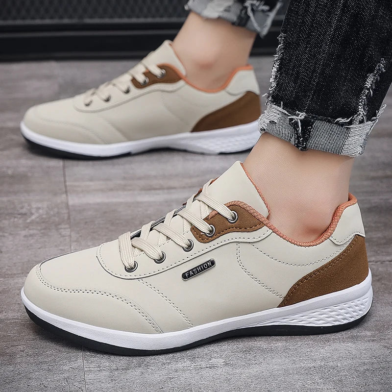 Scarpe Da Uomo Impermeabili Primavera Autunno Scarpe Da Ginnastica Da Passeggio In Pelle Antiscivolo Per Tempo Libero