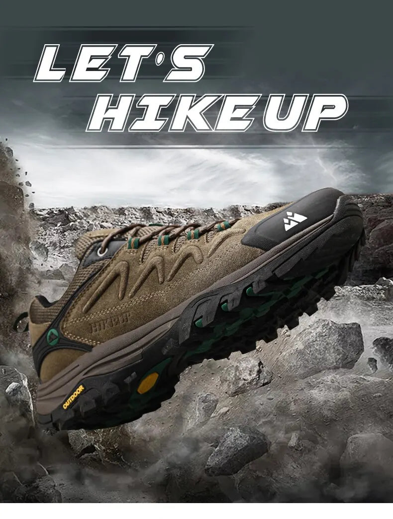 Scarpe Da Trekking Da Uomo In Pelle Hikeup Traspiranti Scarpe Da Ginnastica Da Trekking Turistiche Per Trail E Montagna