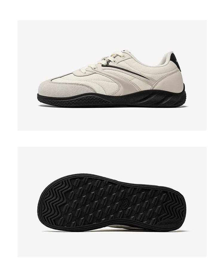 Hobibear Scarpe Minimaliste In Pelle Sintetica A Calzata Larga Sneakers Retro Allacciate Per Uomo E Donna Traspiranti