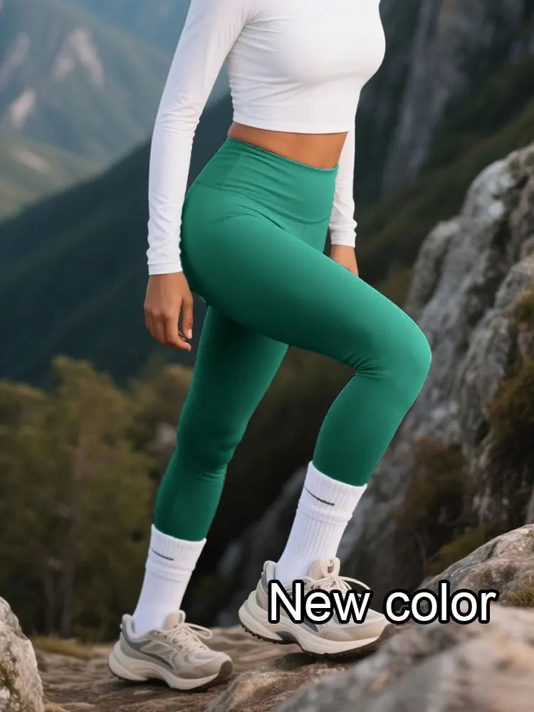 Pantaloni Da Yoga Vita Alta Per Donne Elasticizzati Quattro Direzioni Asciugatura Rapida Per Corsa Ciclismo Palestra