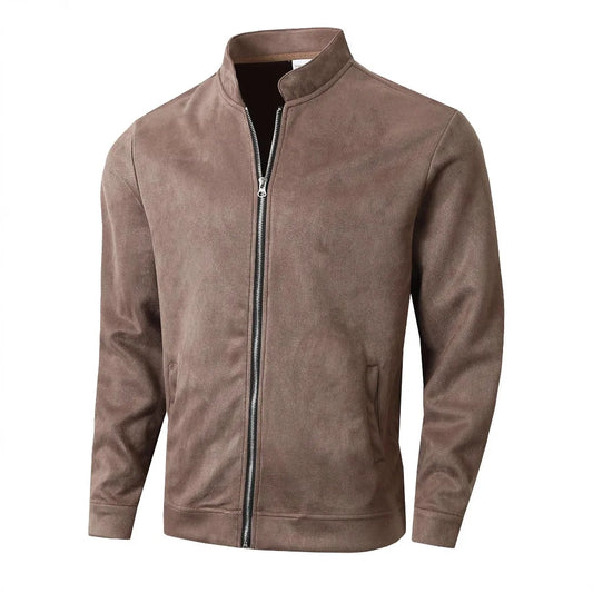 Giacca Uomo Slim Fit Colletto Coreano Autunno Inverno Casual Business Con Cerniera